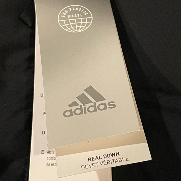 adidas Helionic Down Womens Coat Walking Outdoor Sports Jacket Black S - Picture 7 of 9